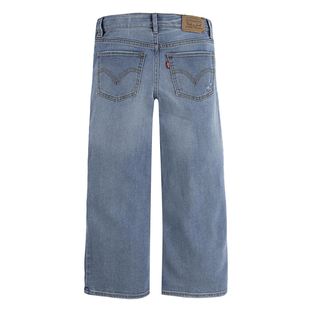 Levi's Girls' Mid-Rise Wide Leg Cropped Jeans