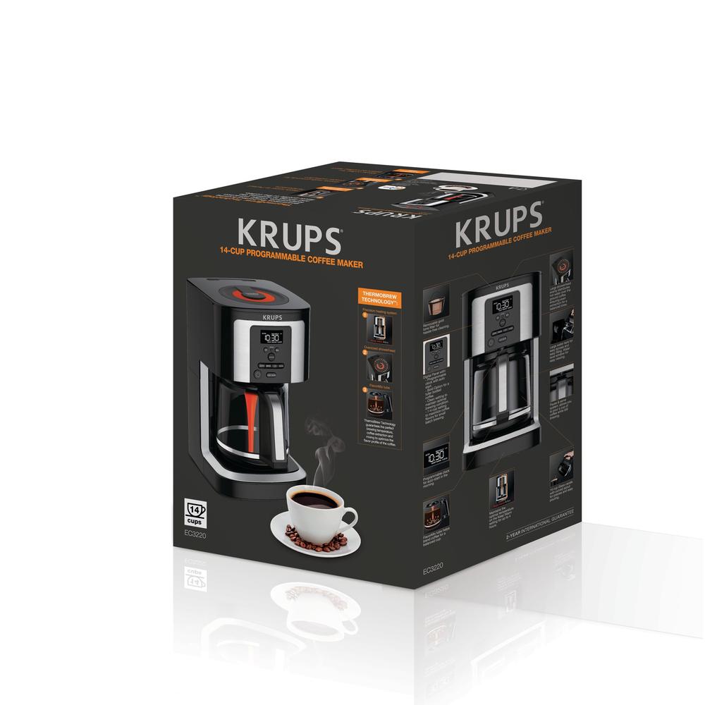 KRUPS EC322050 14Cup Thermobrew Coffee Maker Black