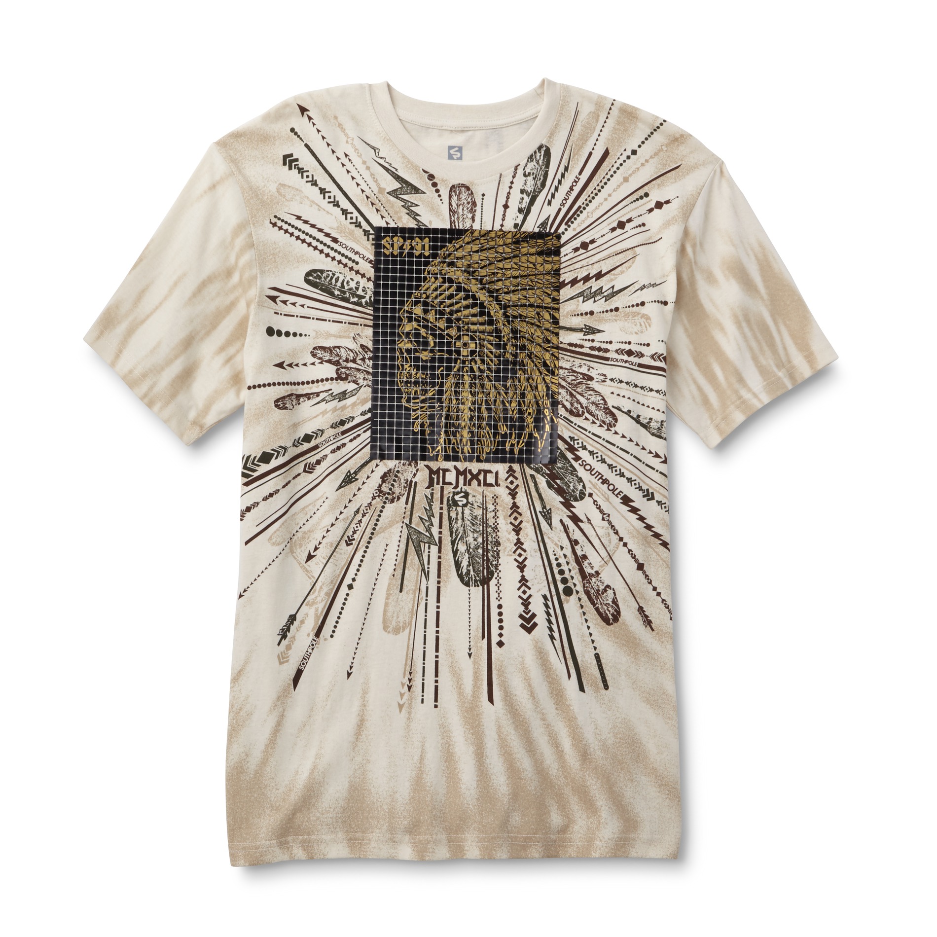 Southpole Young Men's Graphic T-Shirt-Skeleton Chief