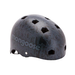 mongoose bmx bike helmet, multi sport kids helmet, grey/black, youth