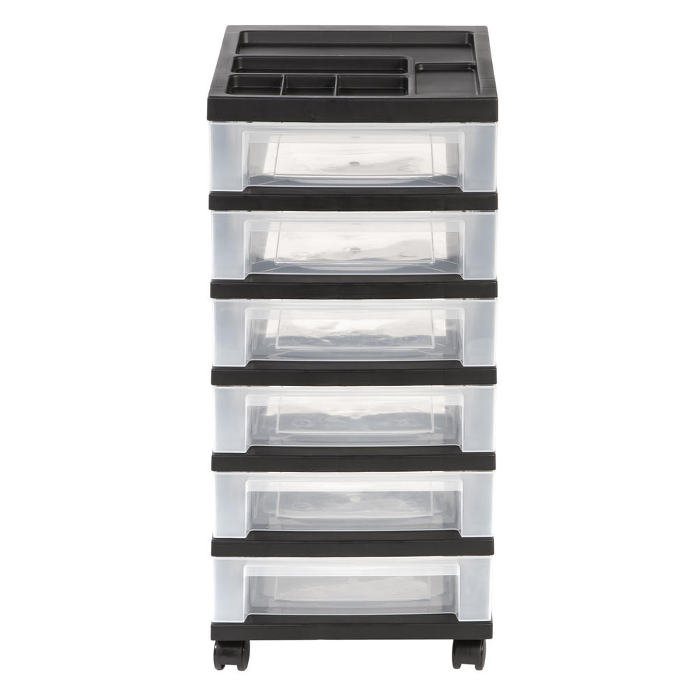 Iris 6Drawer Storage Cart with Organizer Top