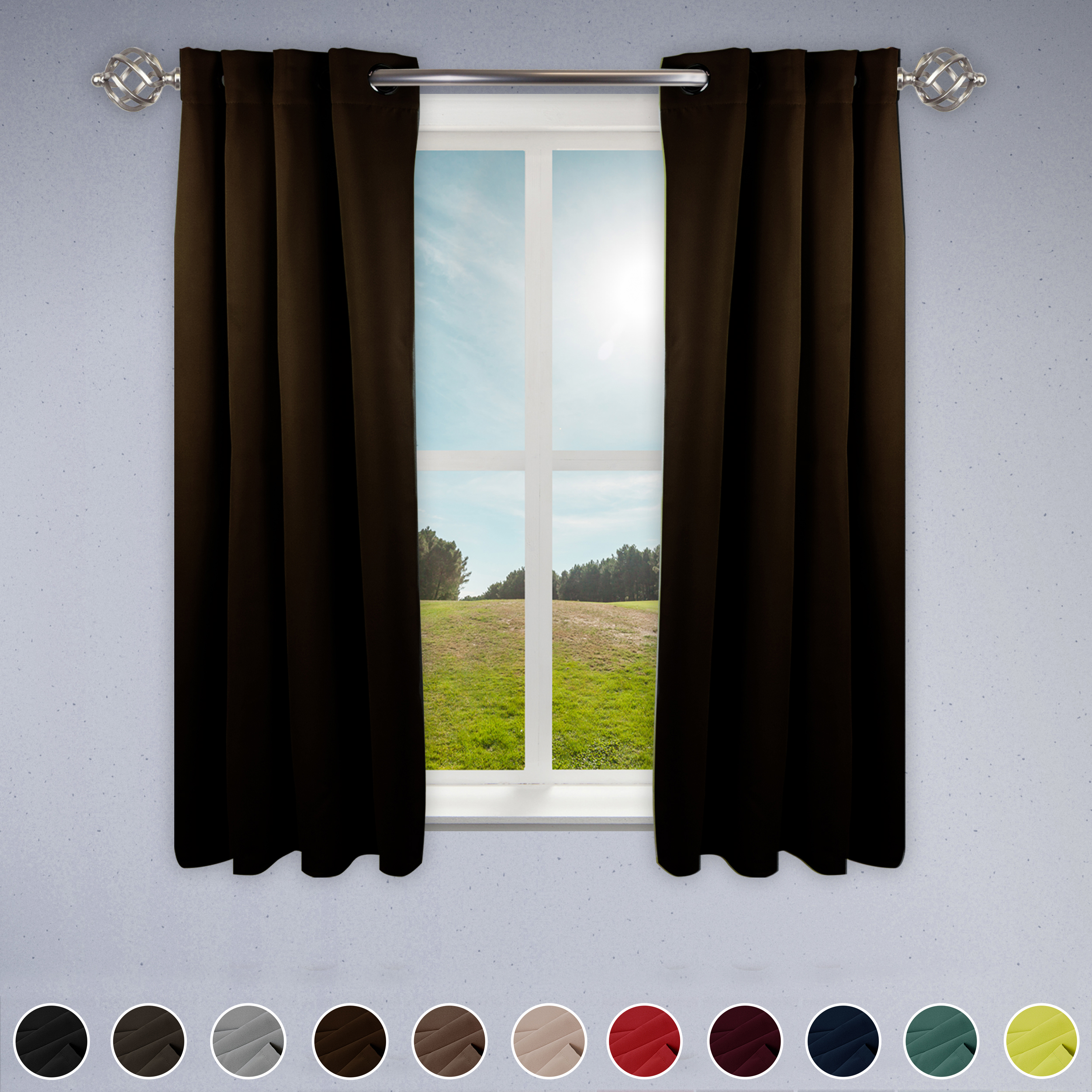 Rod Desyne Room Darkening Curtain 52 inch Width - 1 Panel - Chocolate (Brown) Rod Desyne Room Darkening Curtain 52 inch Width - 1 Panel - Chocolate (Brown)
