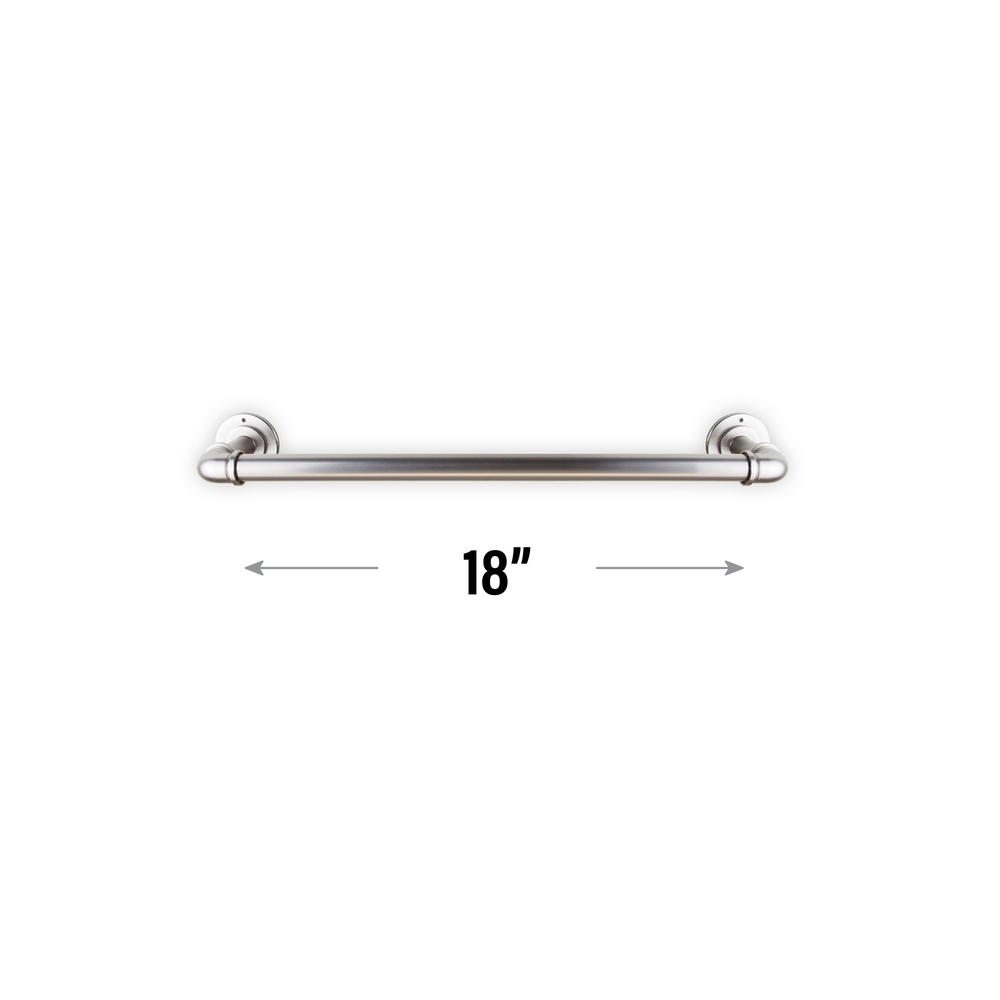 Rod Desyne Industrial Pipe 1" Design 18" Towel Rack - Satin Nickel