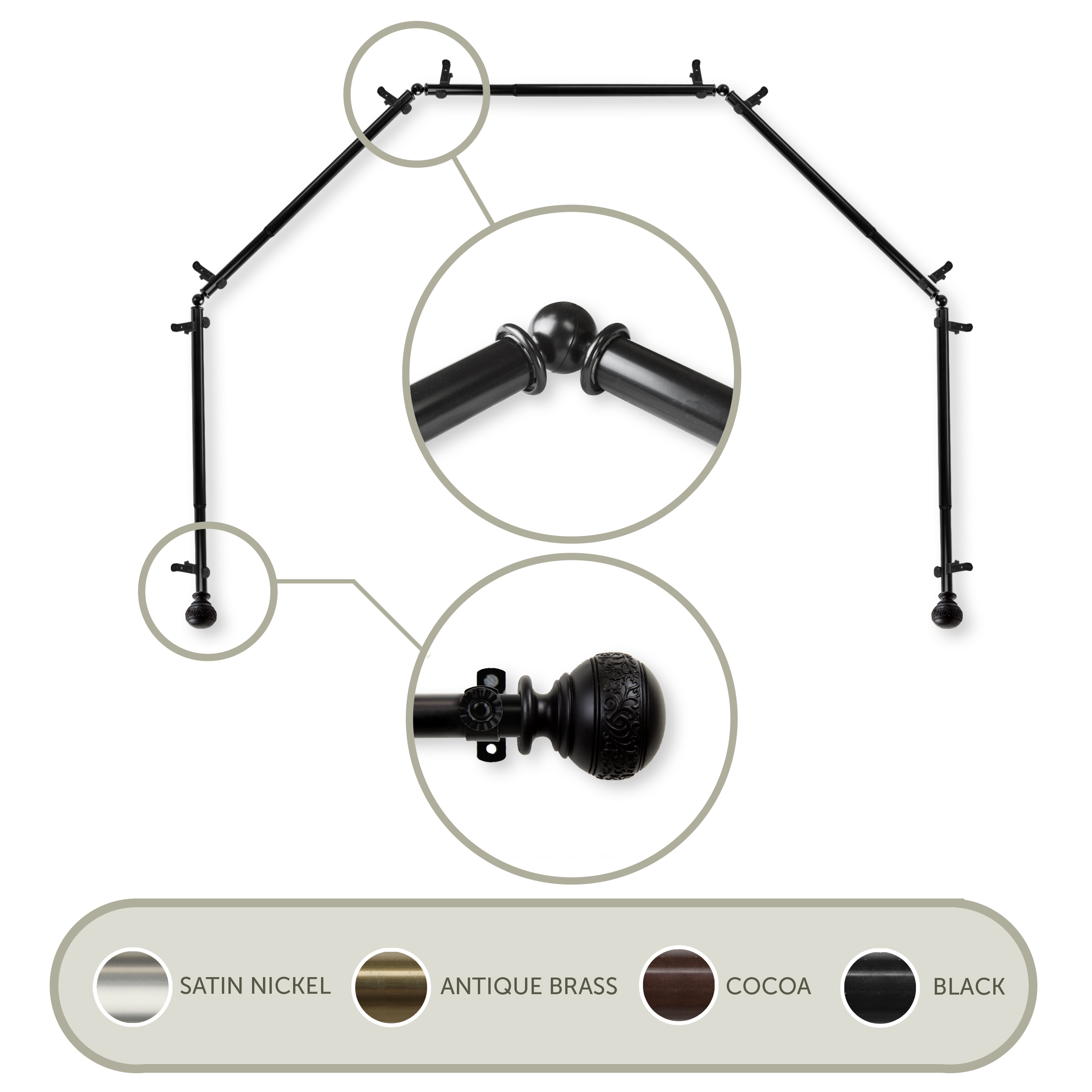 Curtain Rods Drapery Rods Kmart