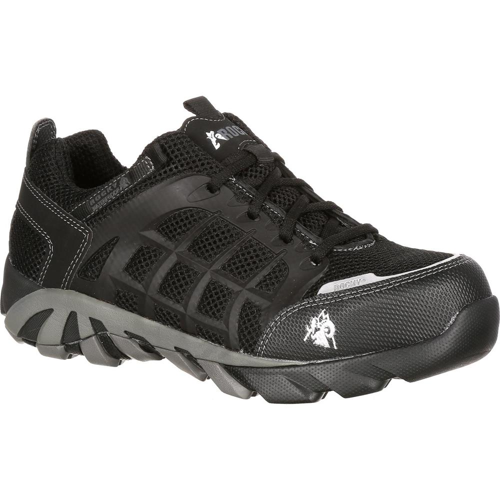 Rocky Men&#8217;s Athletic Composite Toe Lace Up Trailblade Wide Width Available - Black