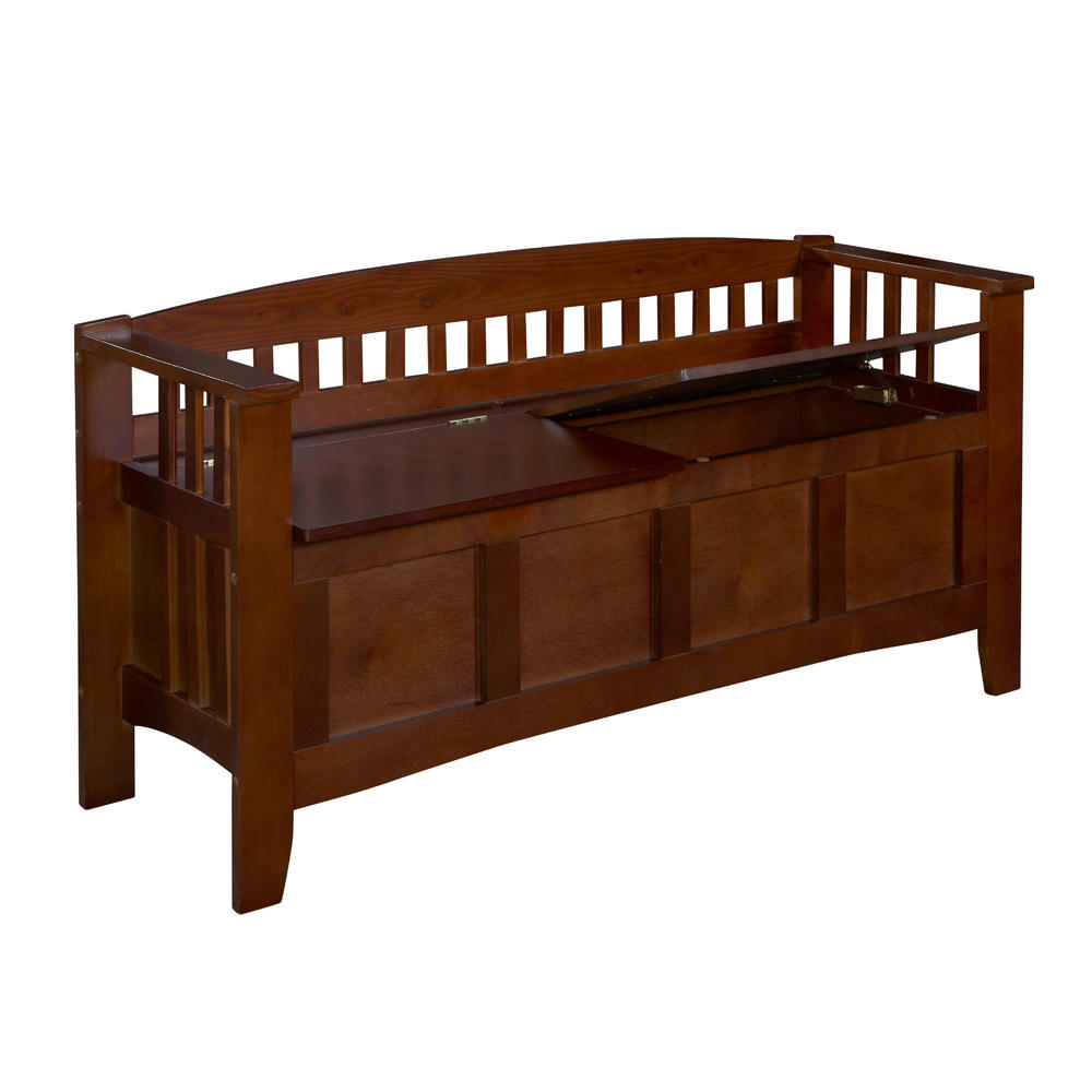 Linon Storage Bench Short Split Seat Storage