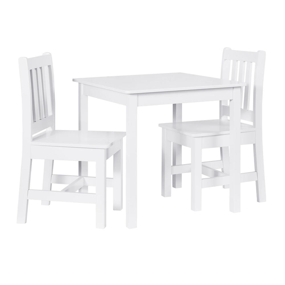 Linon Jaydn White Kid Table and Two Chairs