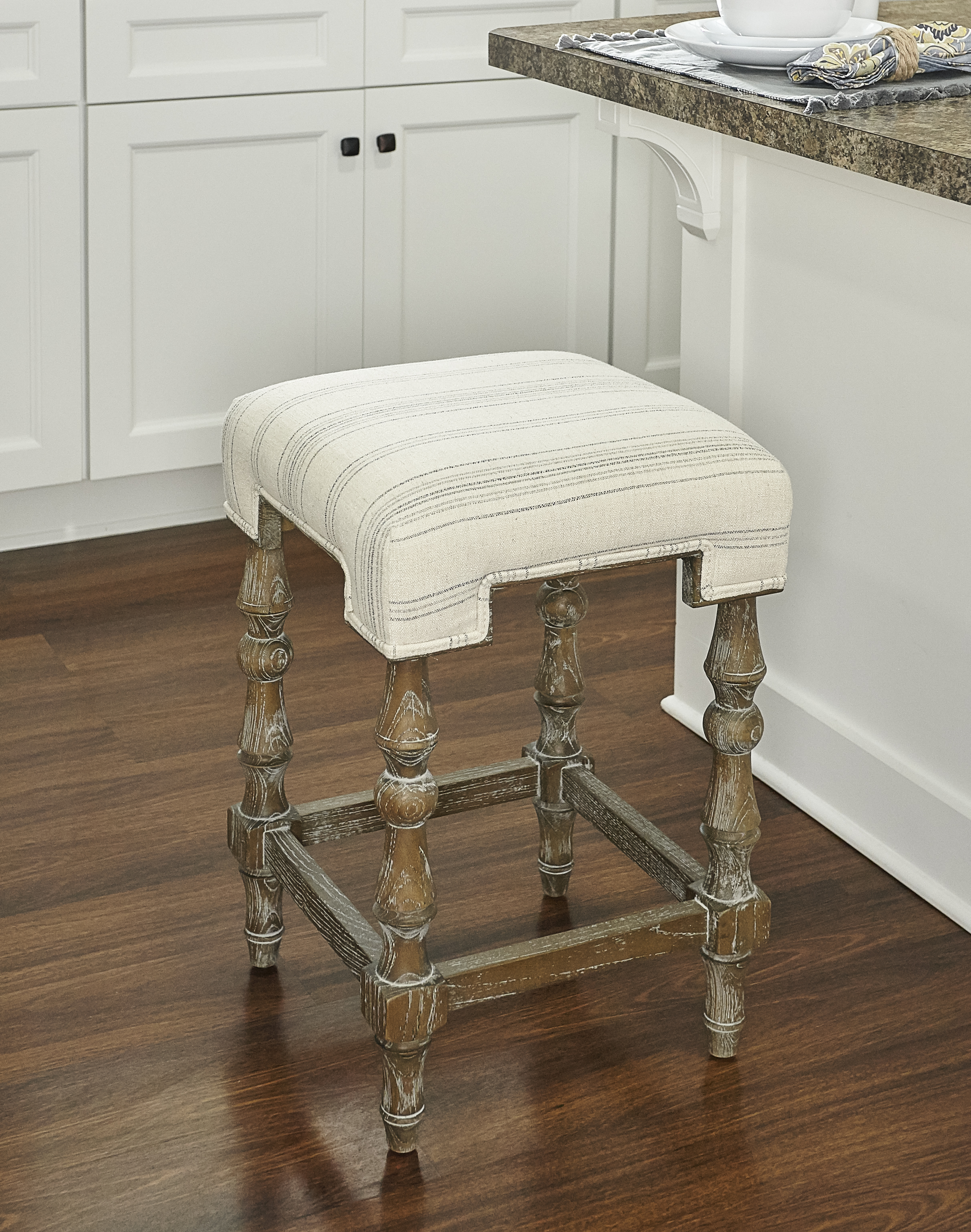 Linon Shelly Backless Counter Stool, Brown Linon Shelly Backless Counter Stool, Brown