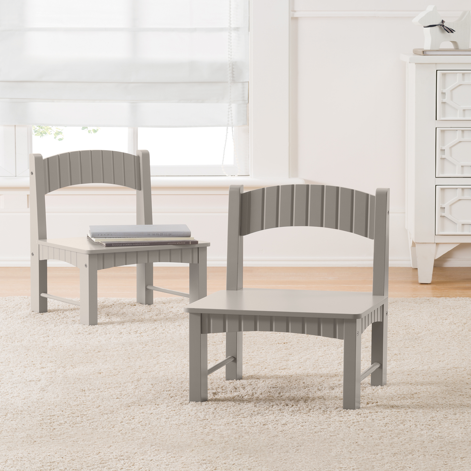 Linon Henry Gray Set of Two Chairs Linon Henry Gray Set of Two Chairs