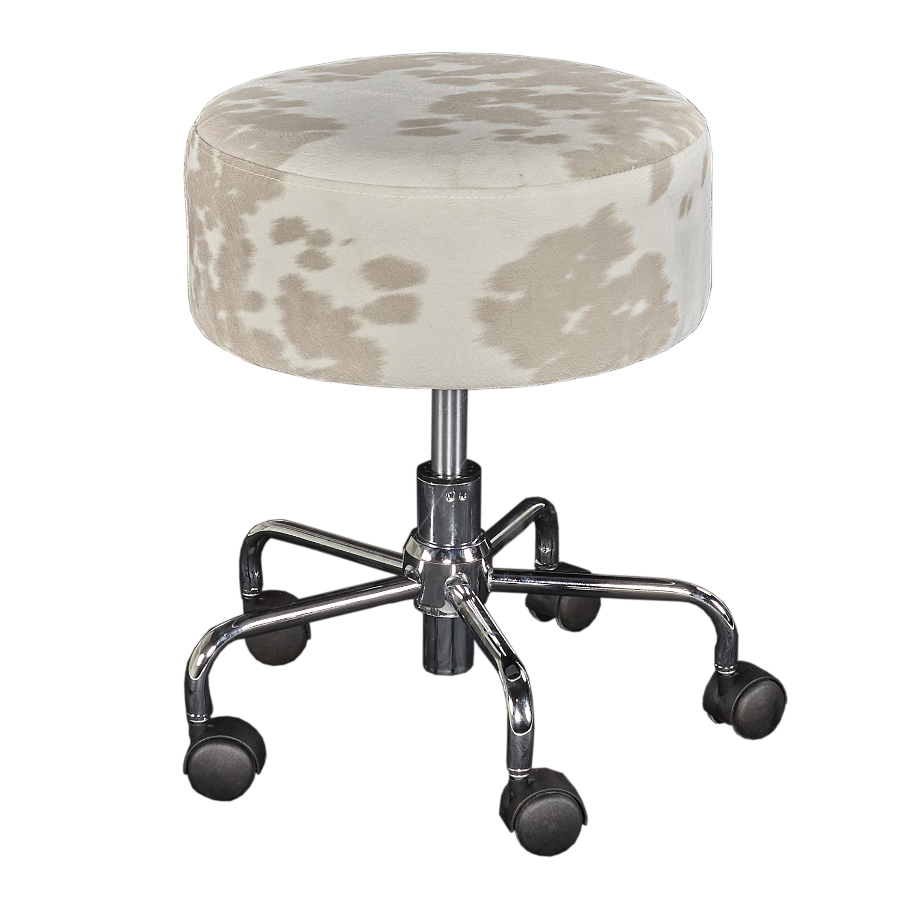 Linon Tillie Cow Print Stool, Beige & Tan Linon Tillie Cow Print Stool, Beige & Tan