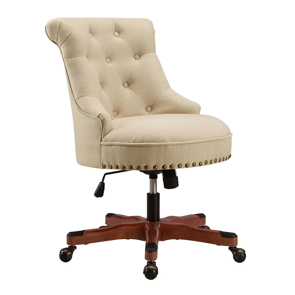 Linon Sinclair Beige Office Chair