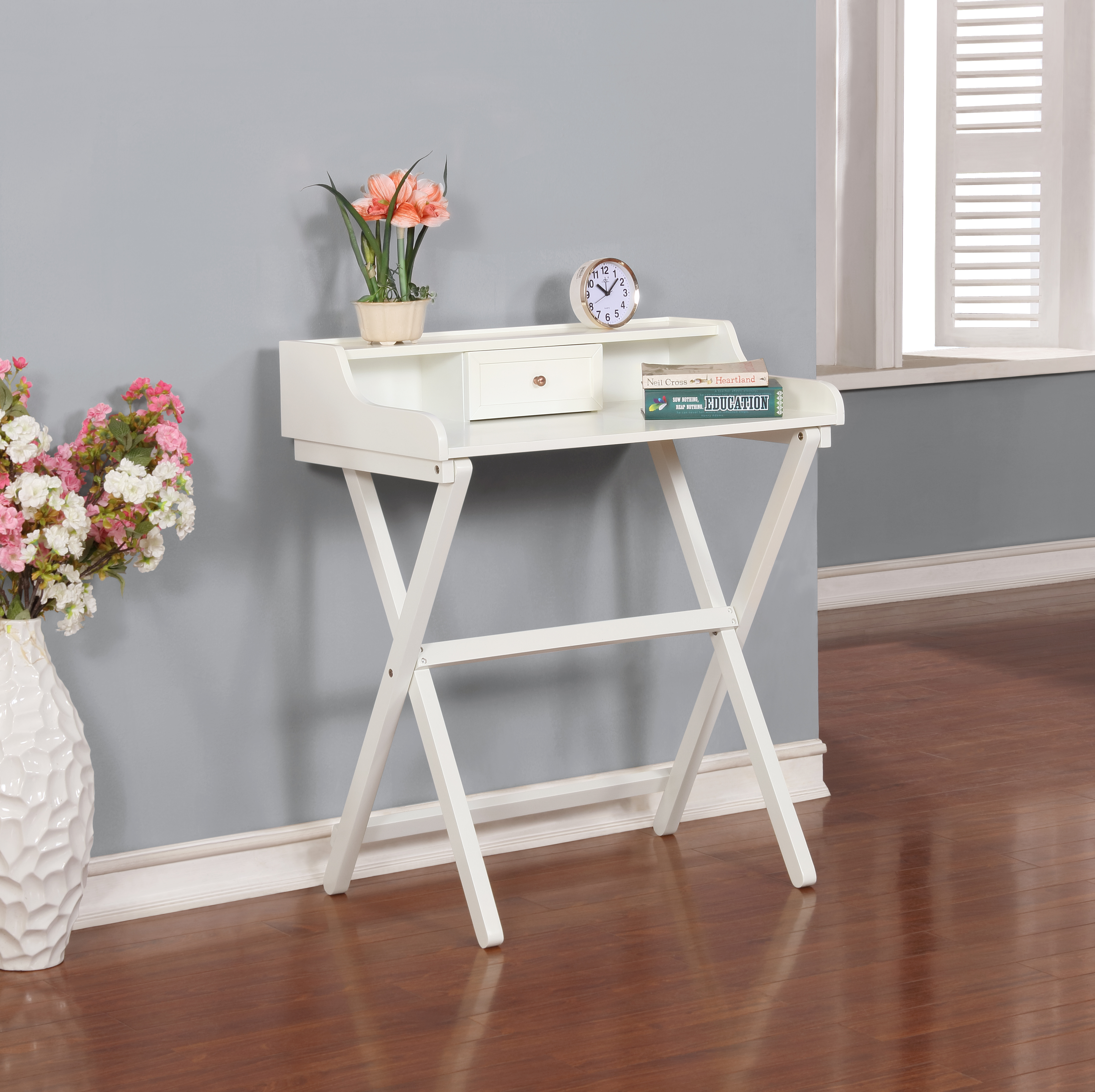 Linon Coy White Folding Desk Linon Coy White Folding Desk