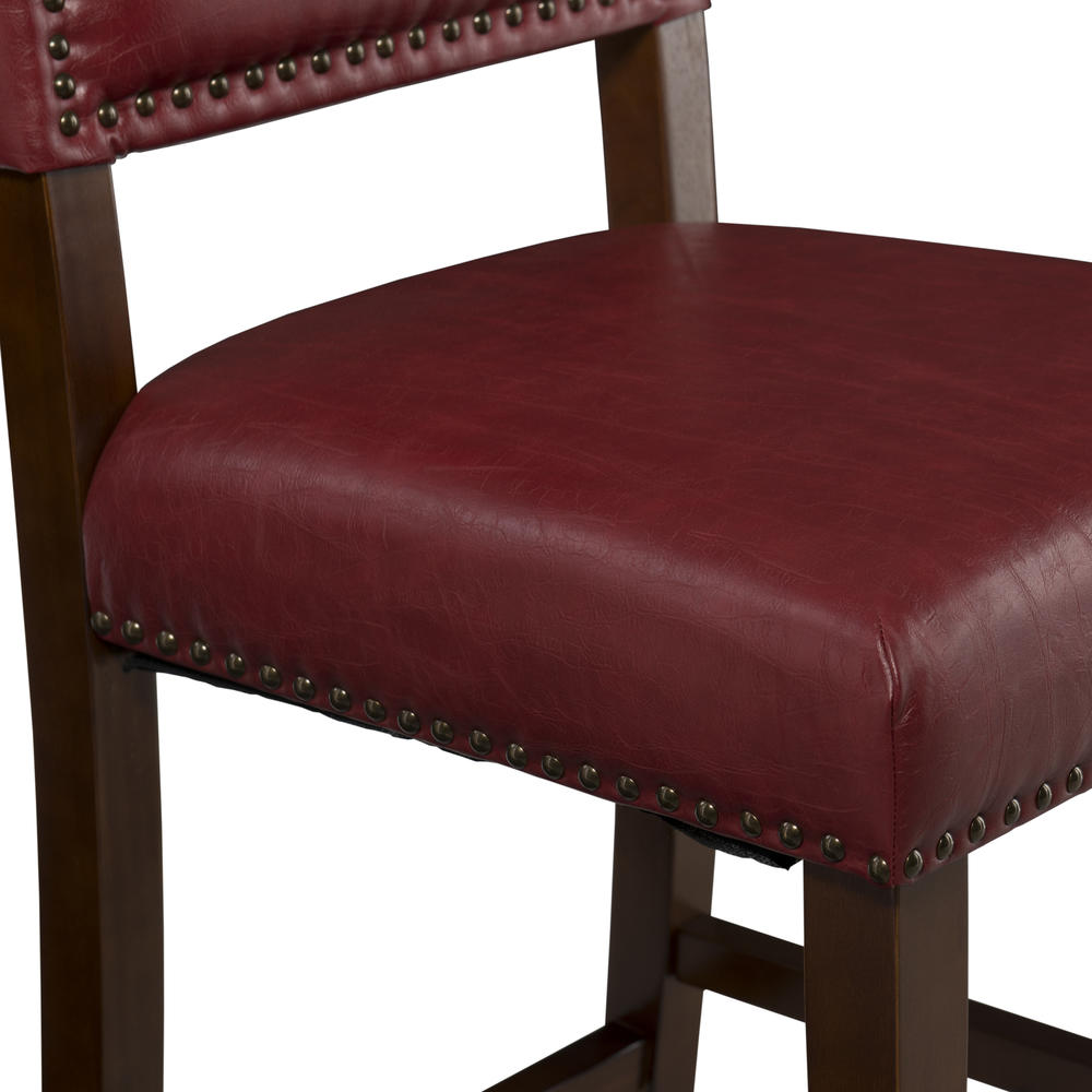 Linon Brook Red Counter Stool