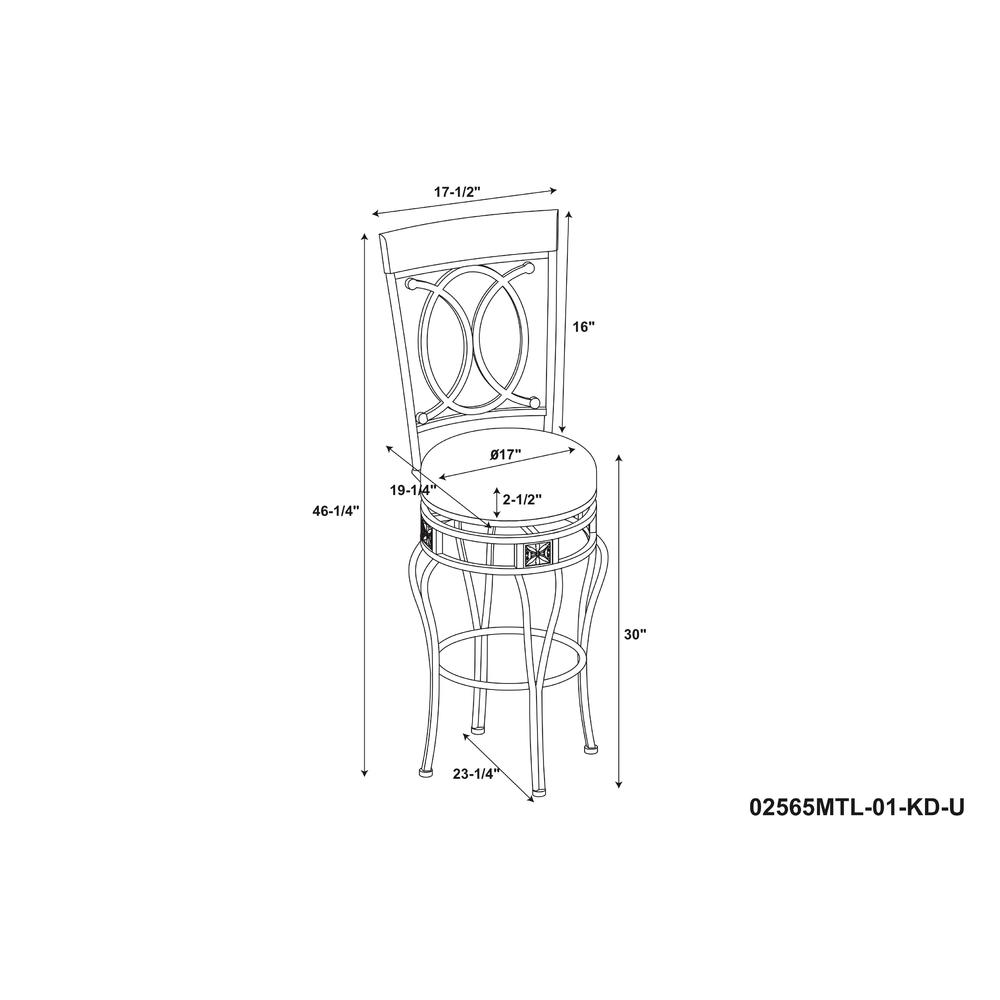 Linon O & X Back Bar Stool