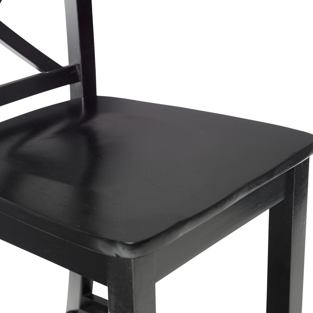 Linon Black X Back Bar Stool