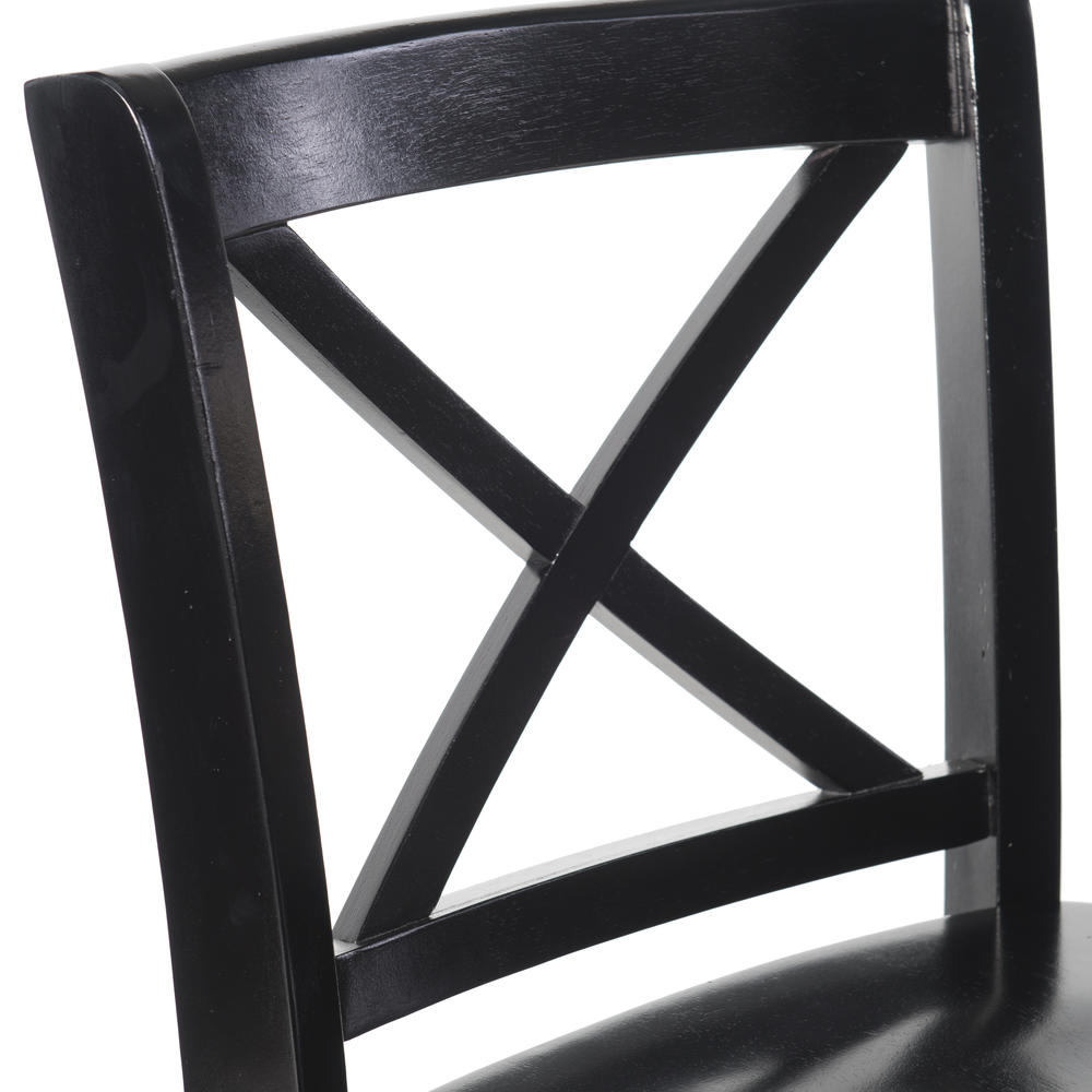 Linon Black X Back Counter Stool