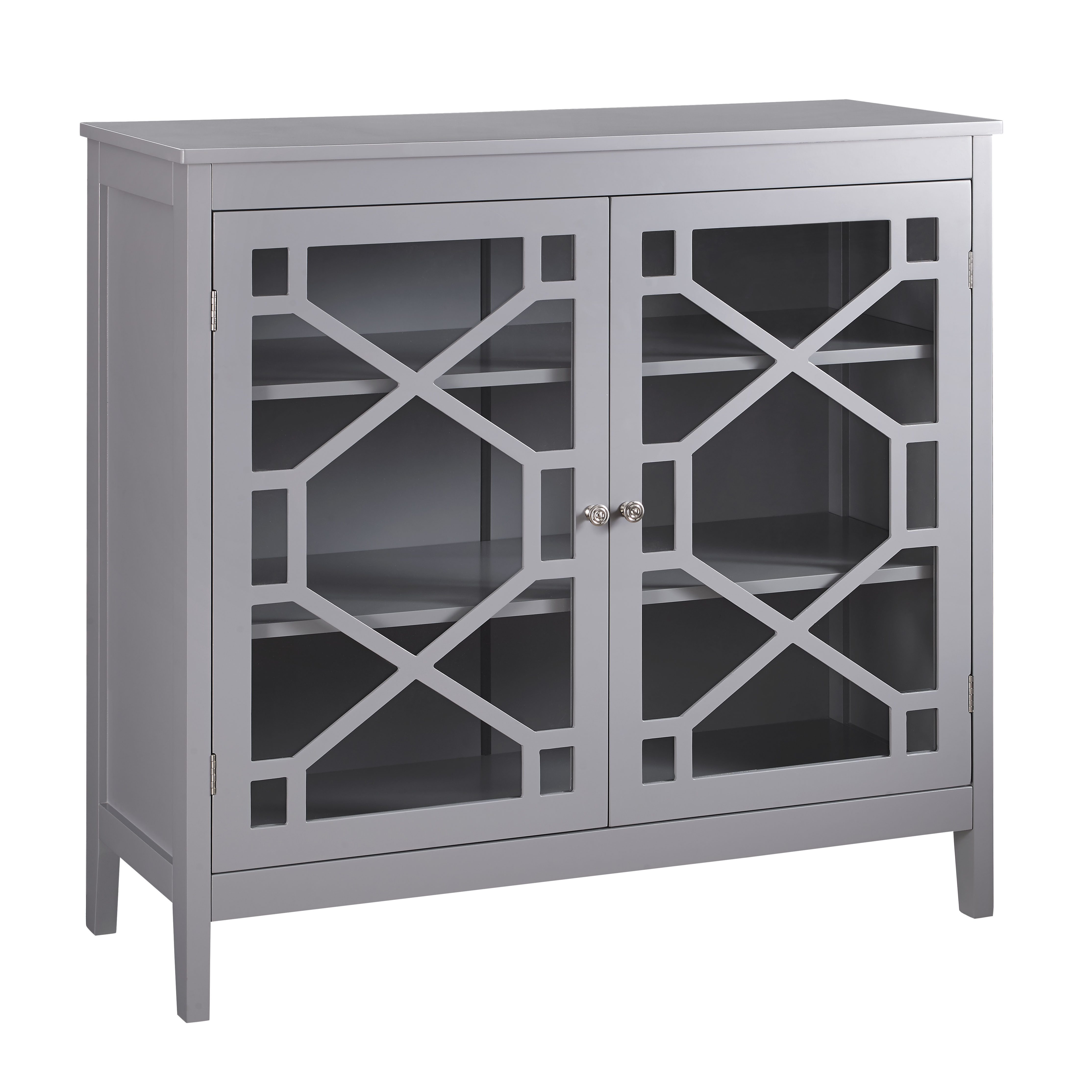 Linon Home Fetti Large Accent 36" Cabinet - Grey