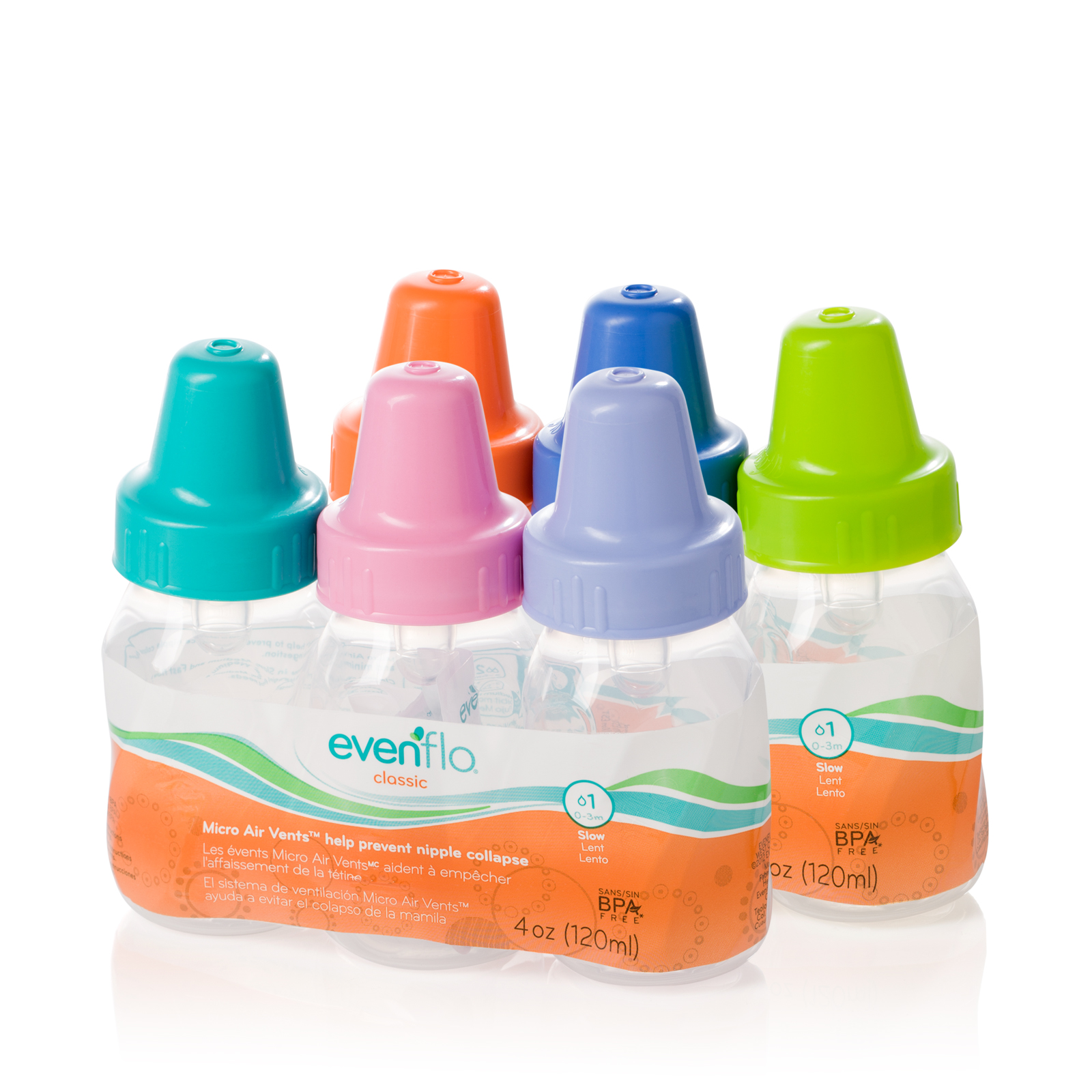 Evenflo Classic Clear Polypropylene Bottles Baby Bottles Without BPA 3 Pack, 4 oz. Evenflo Classic Clear Polypropylene Bottles Baby Bottles Without BPA 3 Pack, 4 oz.