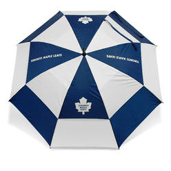 Team Golf NHL Toronto Maple Leafs 62" Golf Umbrella with Protective Sheath, Double Canopy Wind Protection Design, Auto Open Butt