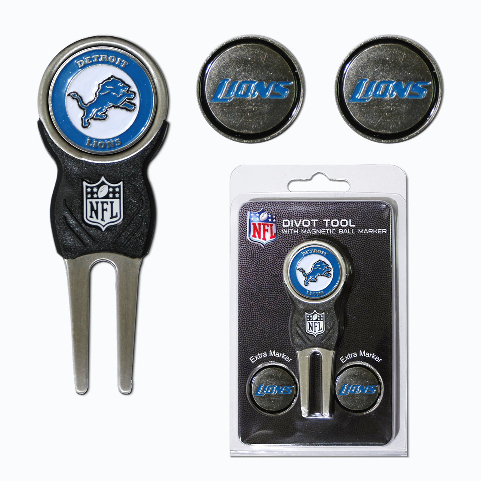 Team Golf Detroit Lions Divot Tool Pack with Signature Tool