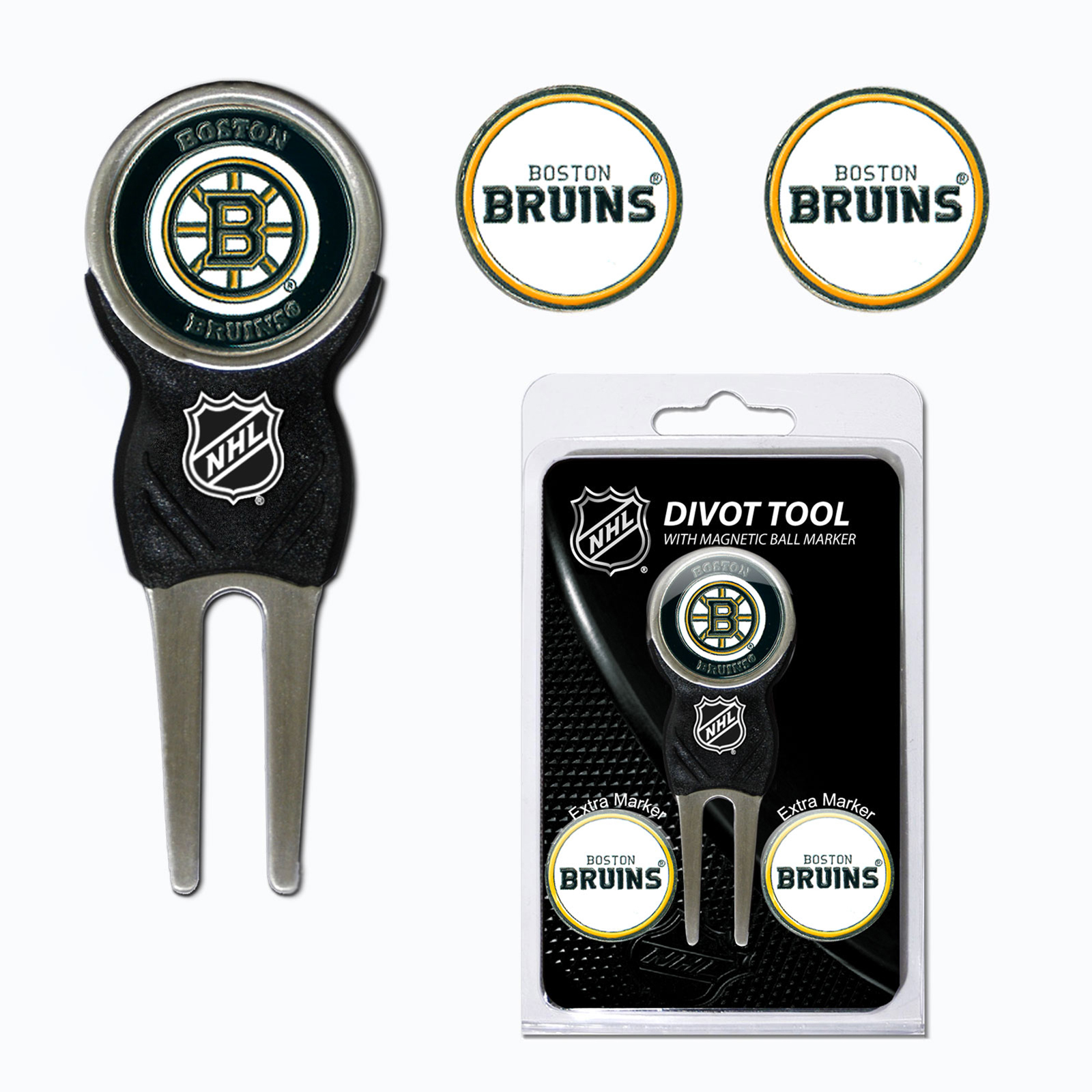 Team Golf Boston Bruins Divot Tool Pack with Signature Tool