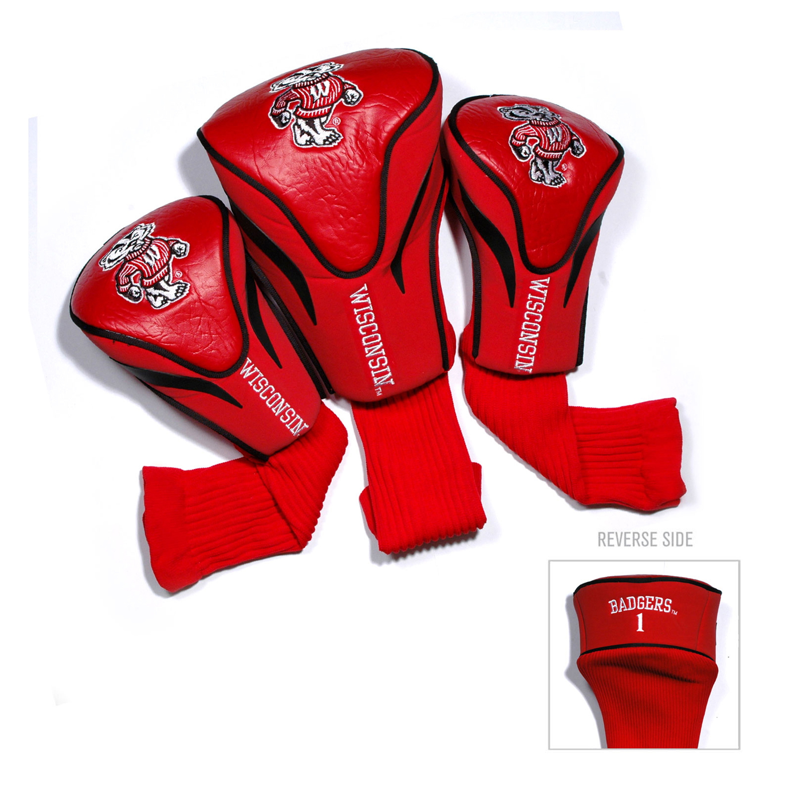 Team Golf University of Wisconsin Badgers 3 Pack Countour Headcover