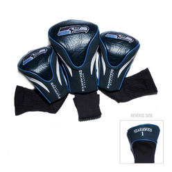 Team Golf 32894 Seattle Seahawks 3 Pack Contour Fit Headcover