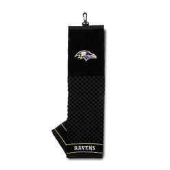 TEAM GOLF NFL Baltimore Ravens Embroidered Golf Towel, Checkered Scrubber Design, Embroidered Logo, multi team color, one size (