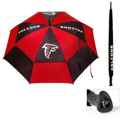 Team Golf NFL Atlanta Falcons Golf Umbrella 62" Golf Umbrella with Protective Sheath, Double Canopy Wind Protection Design, Auto