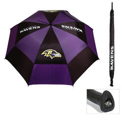 Team Golf 30269 Baltimore Ravens 62 in. Double Canopy Umbrella