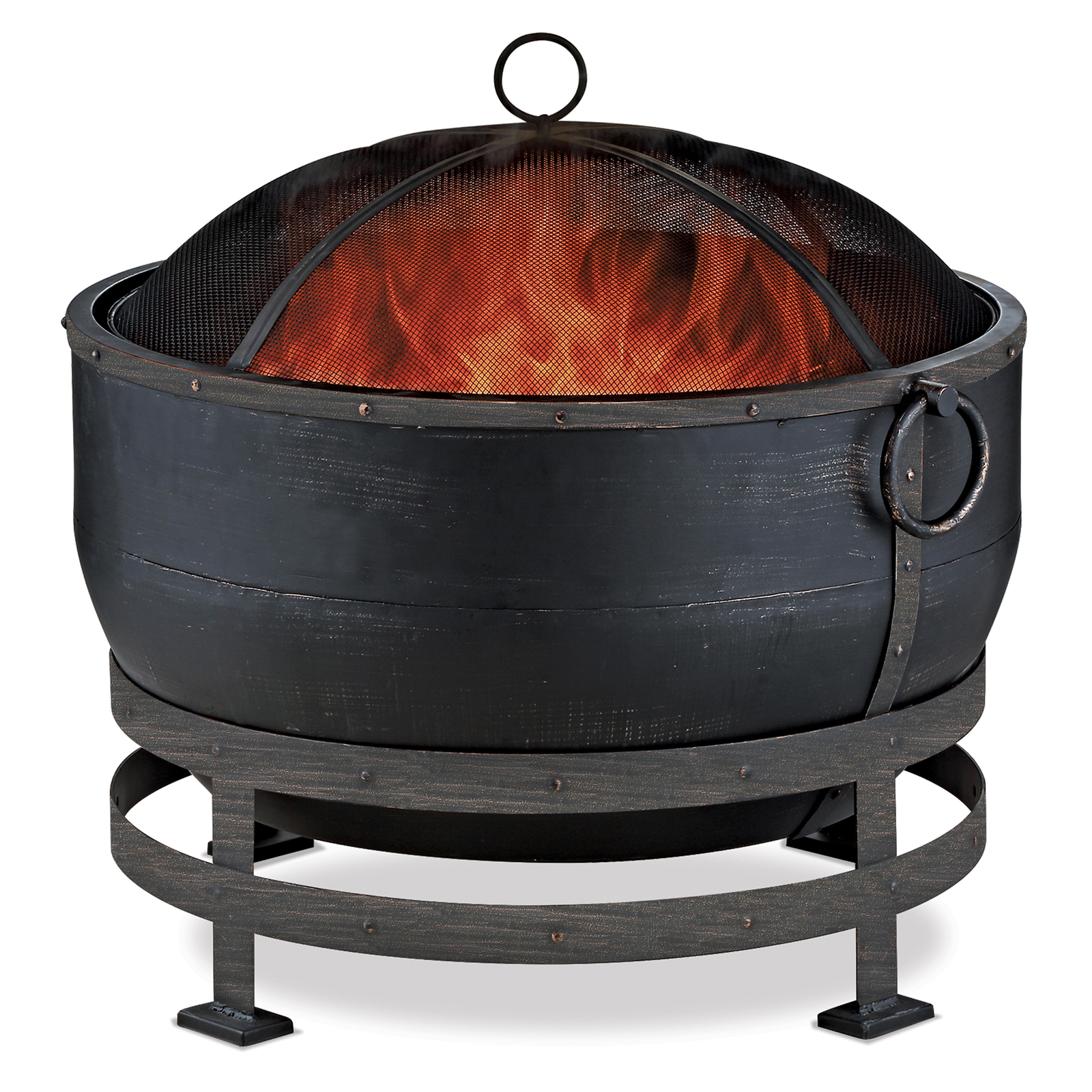 Blue Rhino Oil Rubbed Bronze Kettle Design Wood Burning Outdoor Firebowl