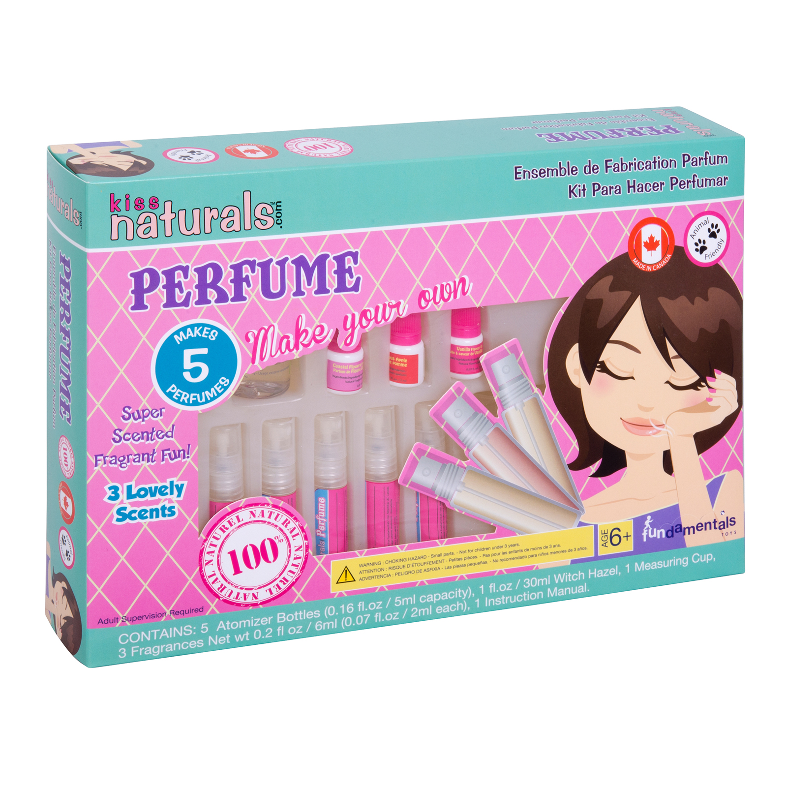 Fundamentals Toys Kiss Naturals DIY Perfume Making Kit, Size: Small Fundamentals Toys Kiss Naturals DIY Perfume Making Kit, Size: Small
