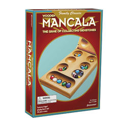 Pressman Toy pressman mancala - real wood folding set, with multicolor stones by pressman, 2 players