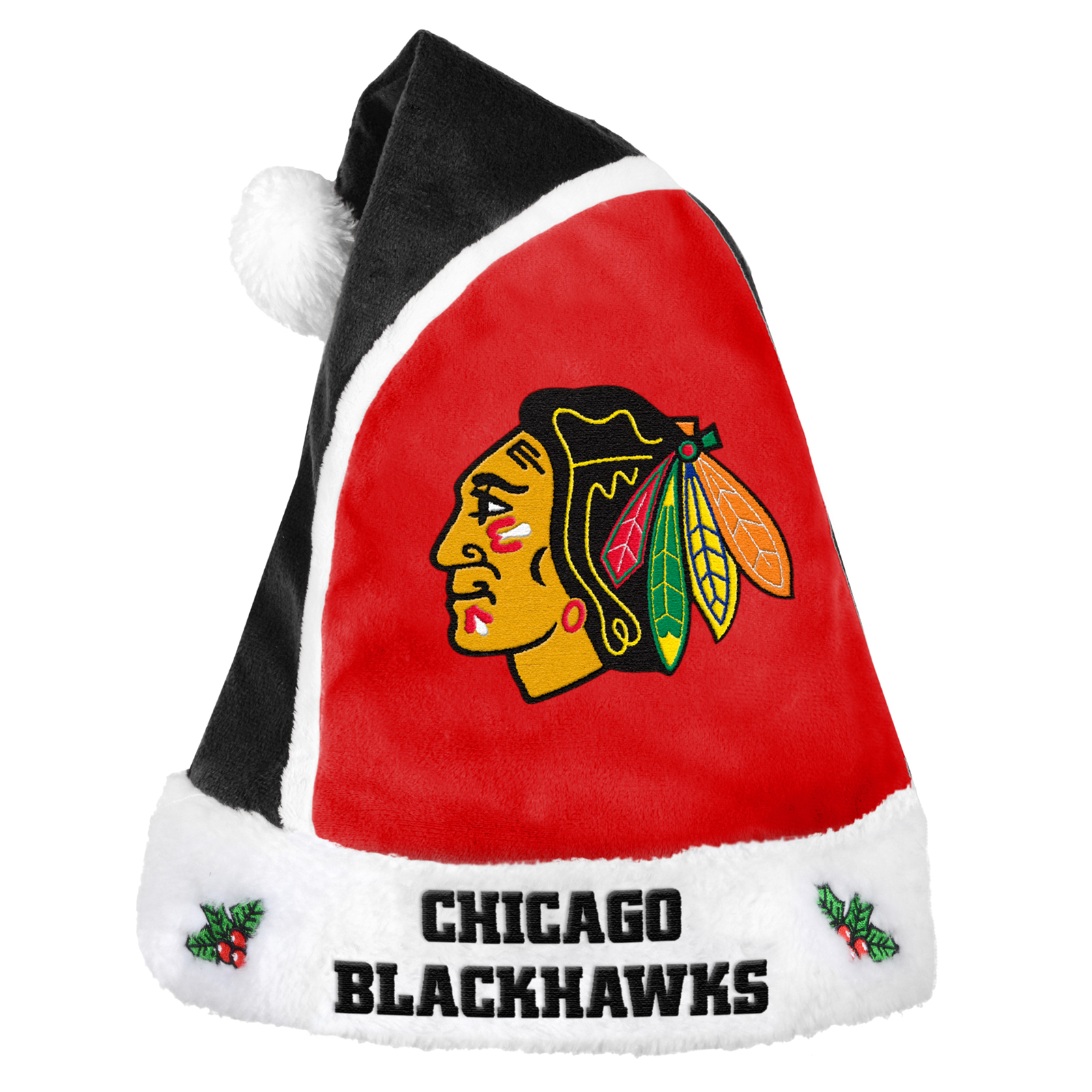 Forever Collectibles NHL 2015 Chicago Blackhawks Santa Hat   Fitness