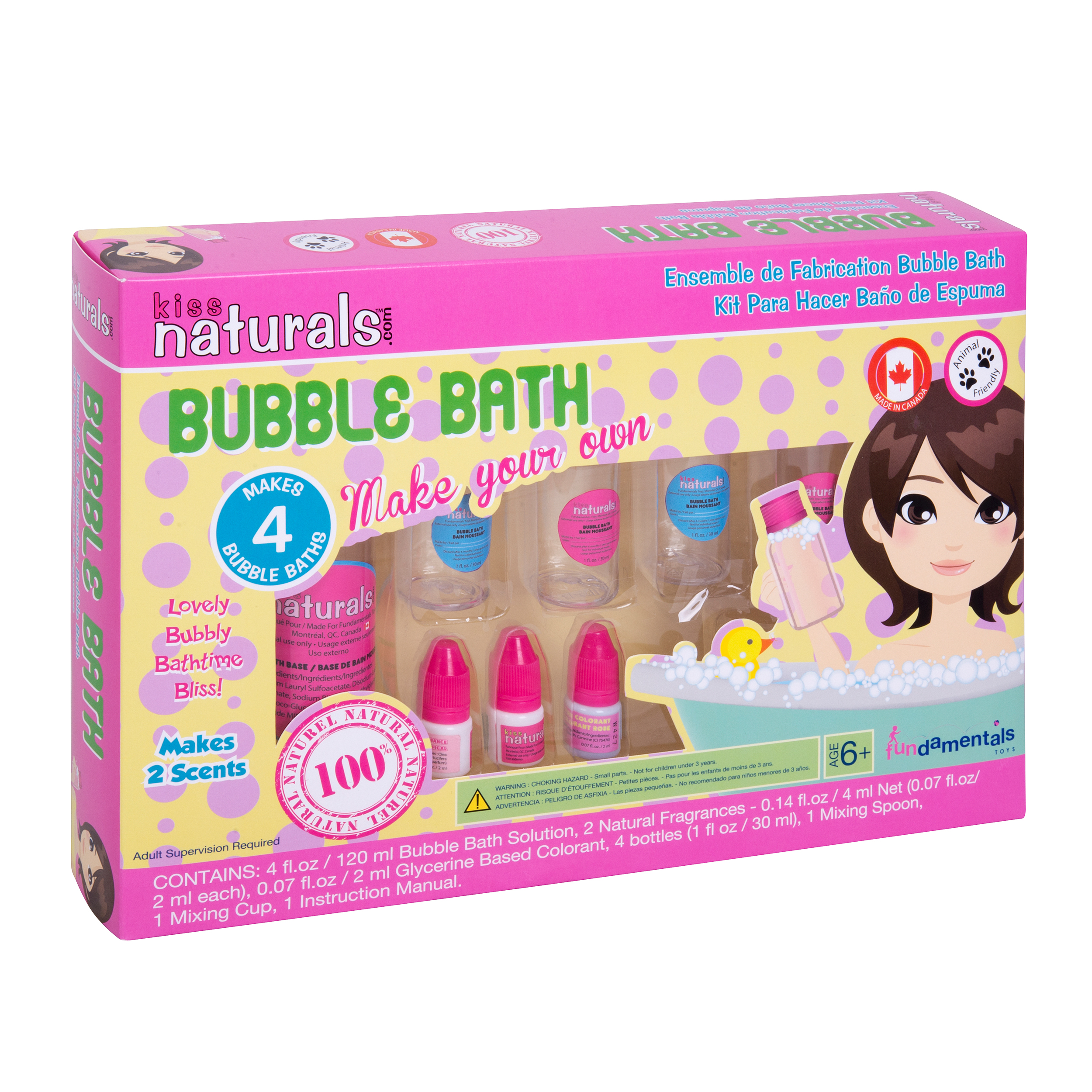 Fundamentals Toys Kiss Naturals DIY Bubble Bath Kit, Size: Small Fundamentals Toys Kiss Naturals DIY Bubble Bath Kit, Size: Small