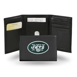 Rico Hall of Fame Memorab Rico Industries Nfl New York Jets Embroidered Leather Trifold Wallet