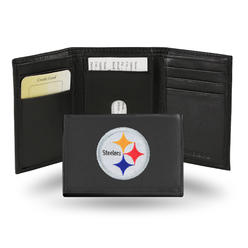 Rico Pittsburgh Steelers Embroidered Leather Tri-Fold Wallet