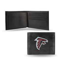 Rico 4" Black and Red NFL Atlanta Falcons Embroidered Billfold Wallet