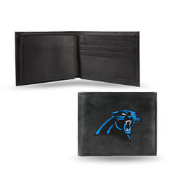 Rico 4" Black and Blue NFL Carolina Panthers Embroidered Billfold Wallet