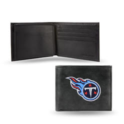 Rico 4" Black and Blue NFL Tennessee Titans Embroidered Billfold Wallet