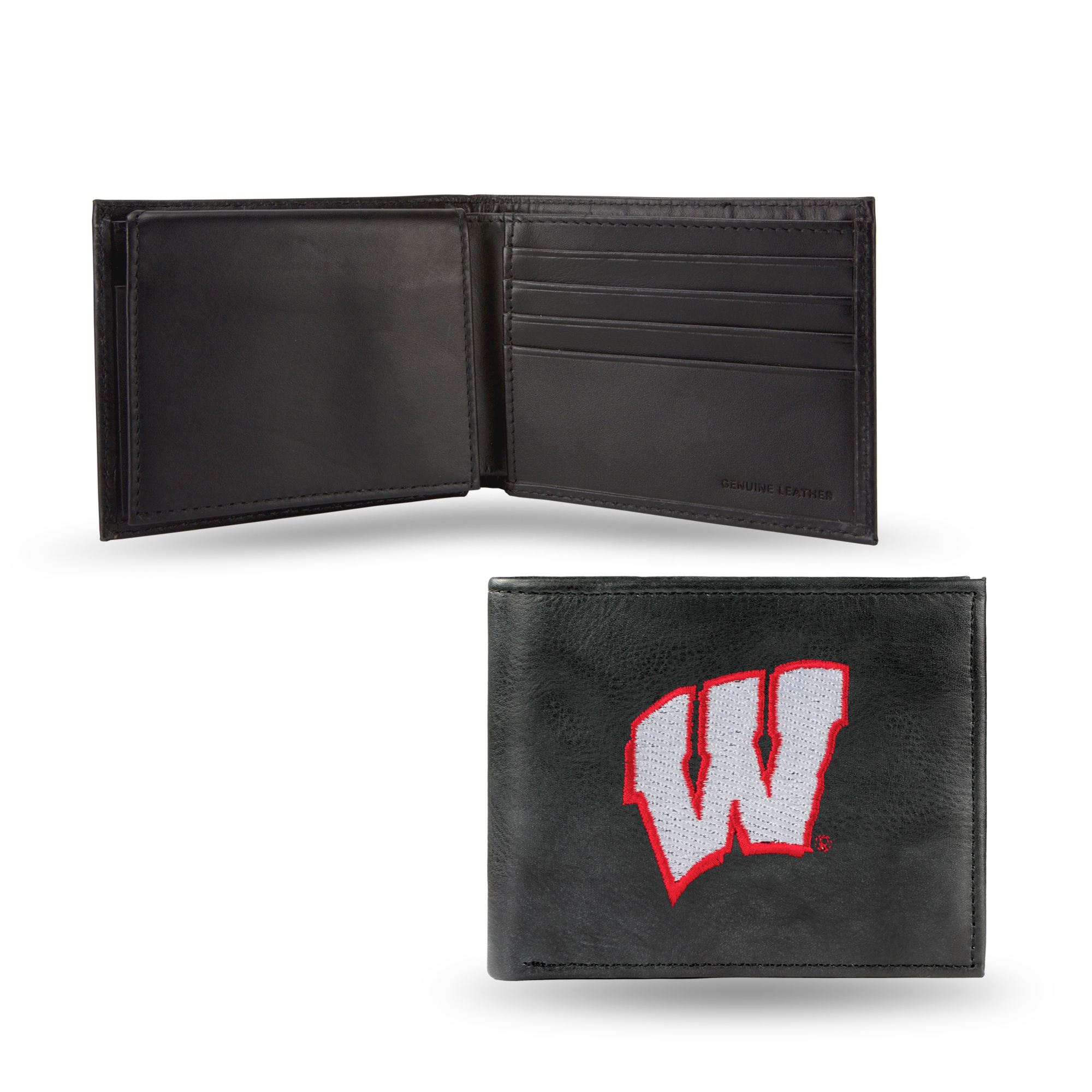 Rico Wisconsin Badgers Embroidered Bi-fold Wallet