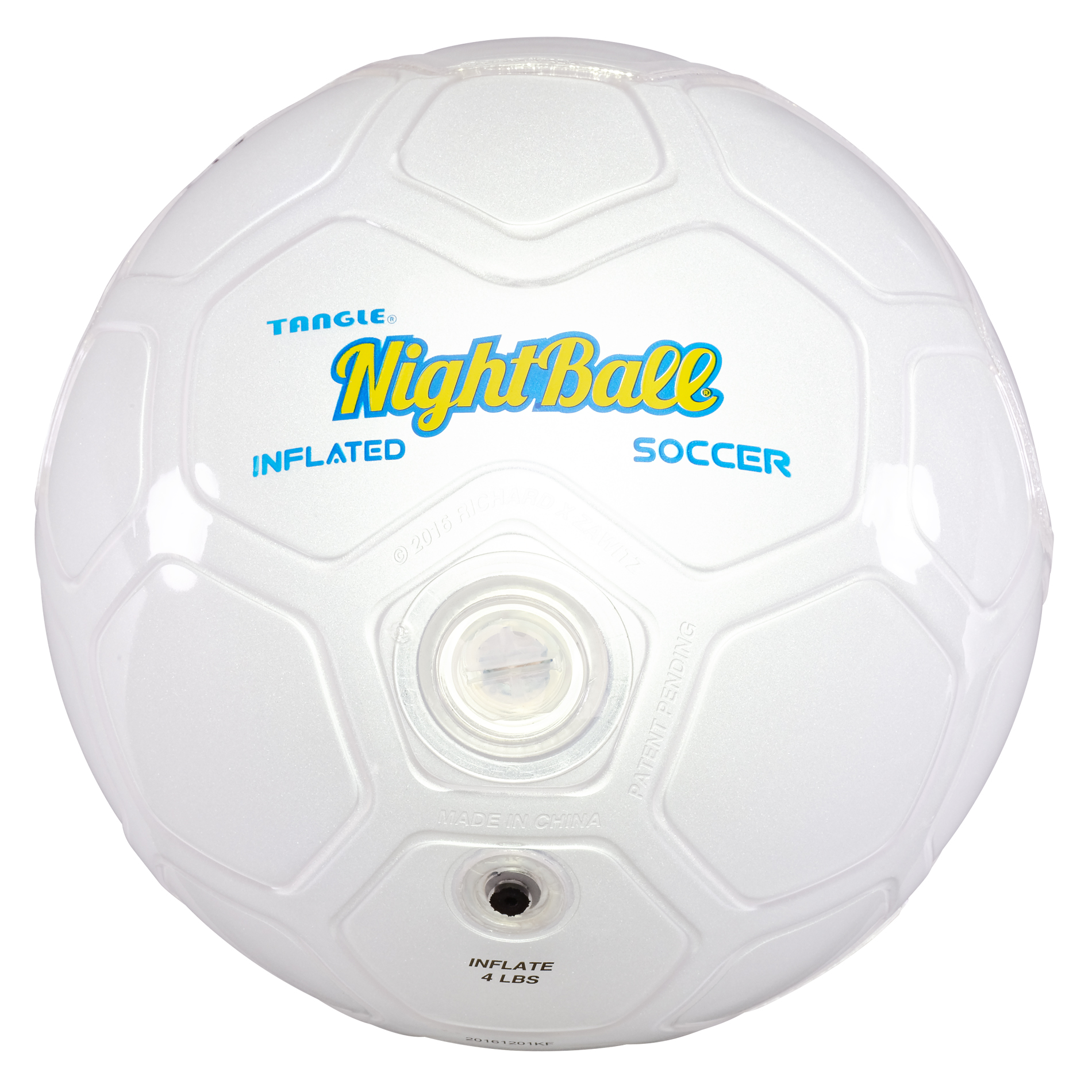 tangle Night Soccer Ball Size 5, White