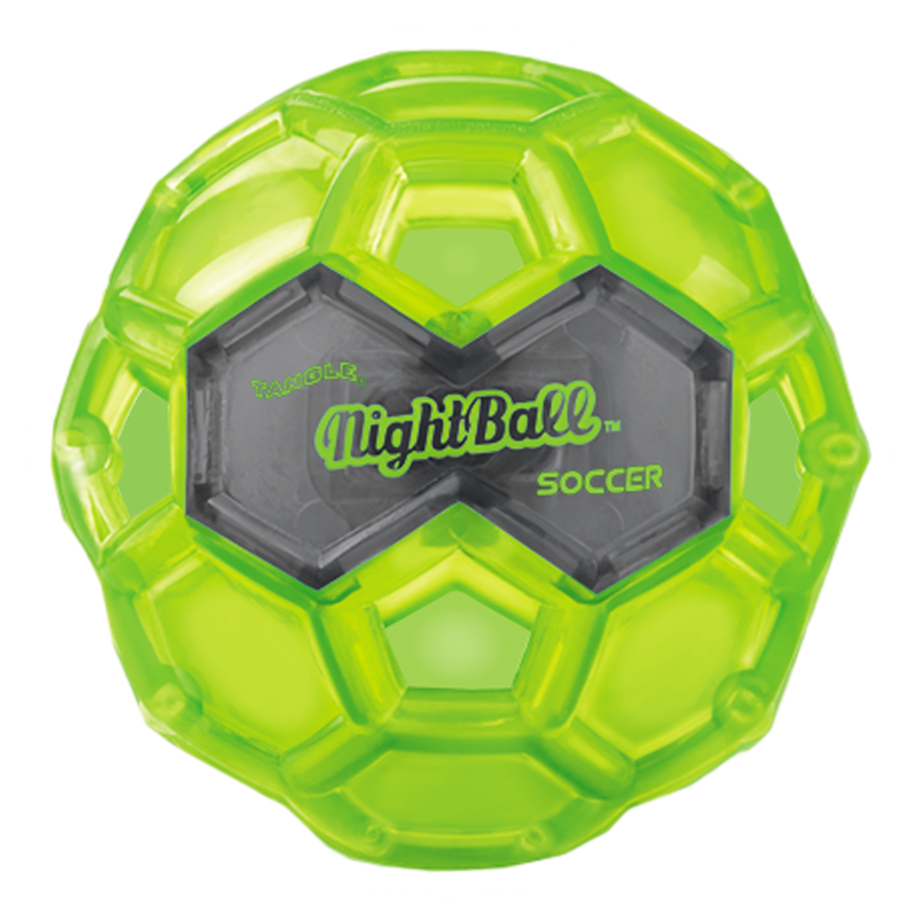 tangle Large LED Night Soccer Ball, Green