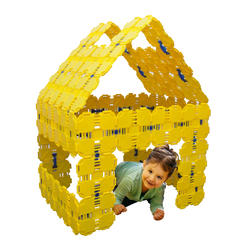 Fort Boards: Fort Building Kit | Jumbo Blocks - Kids Building Toys | 90 Piece Set: Yellow