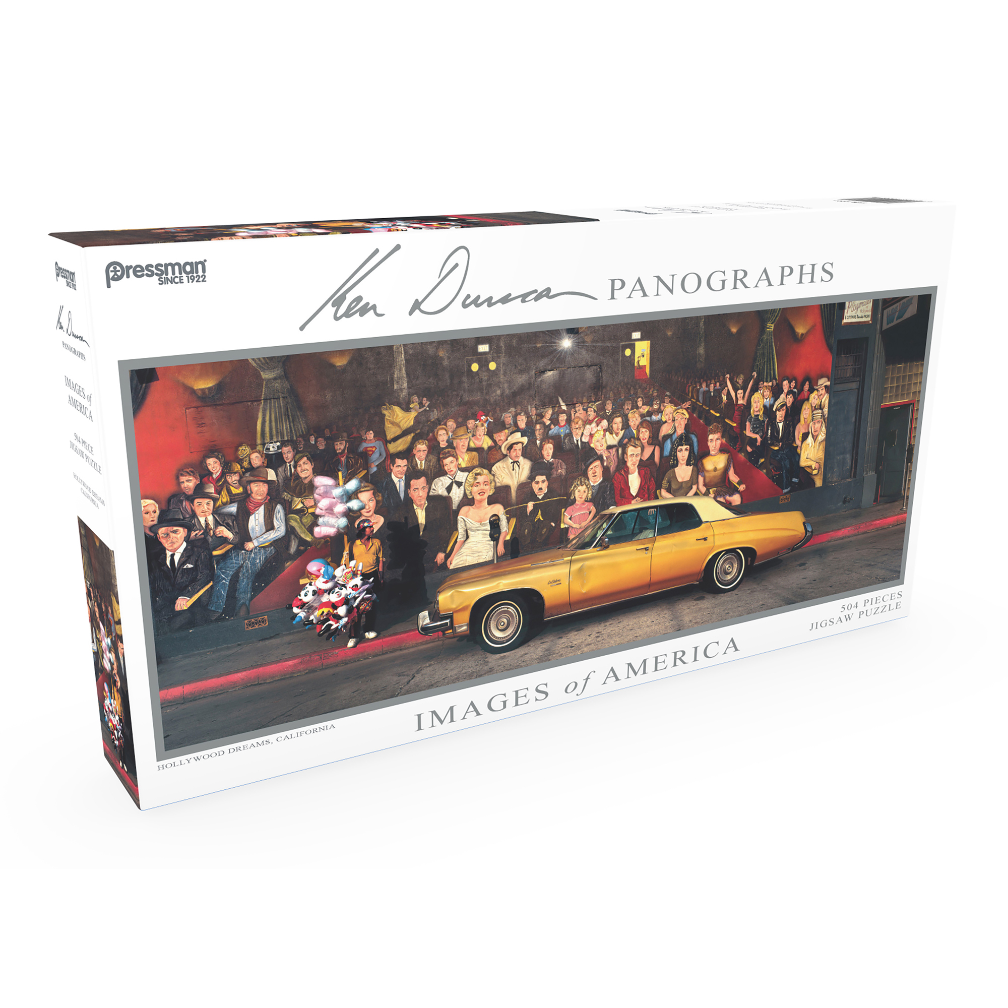 Pressman Toy Images of America 504 Piece Panoramic Puzzle, Hollywood Dreams