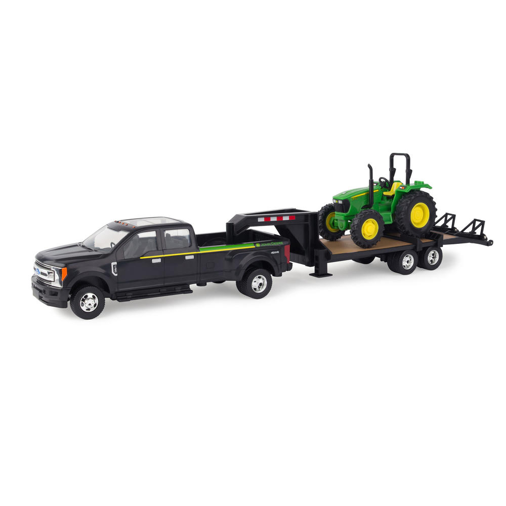 ERTL Ford Pickup with Gooseneck Trailer and Tractor