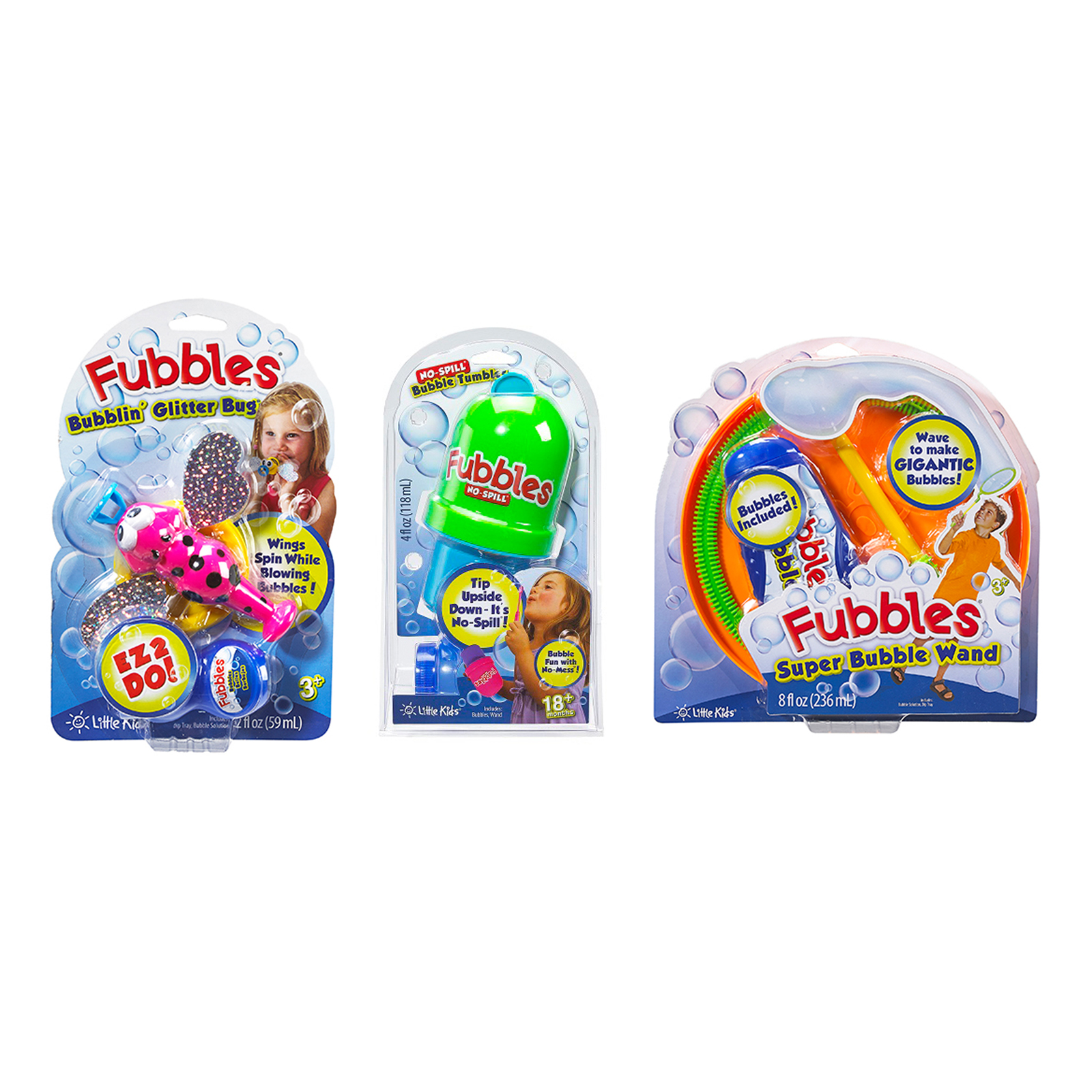 Little Kids Fubbles EZ2Do Three Piece Bubble Set I Little Kids Fubbles EZ2Do Three Piece Bubble Set I