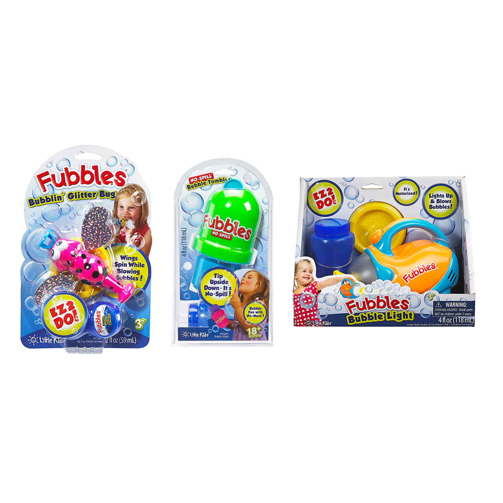 Little Kids Fubbles EZ2Do Three Piece Bubble Set II Little Kids Fubbles EZ2Do Three Piece Bubble Set II