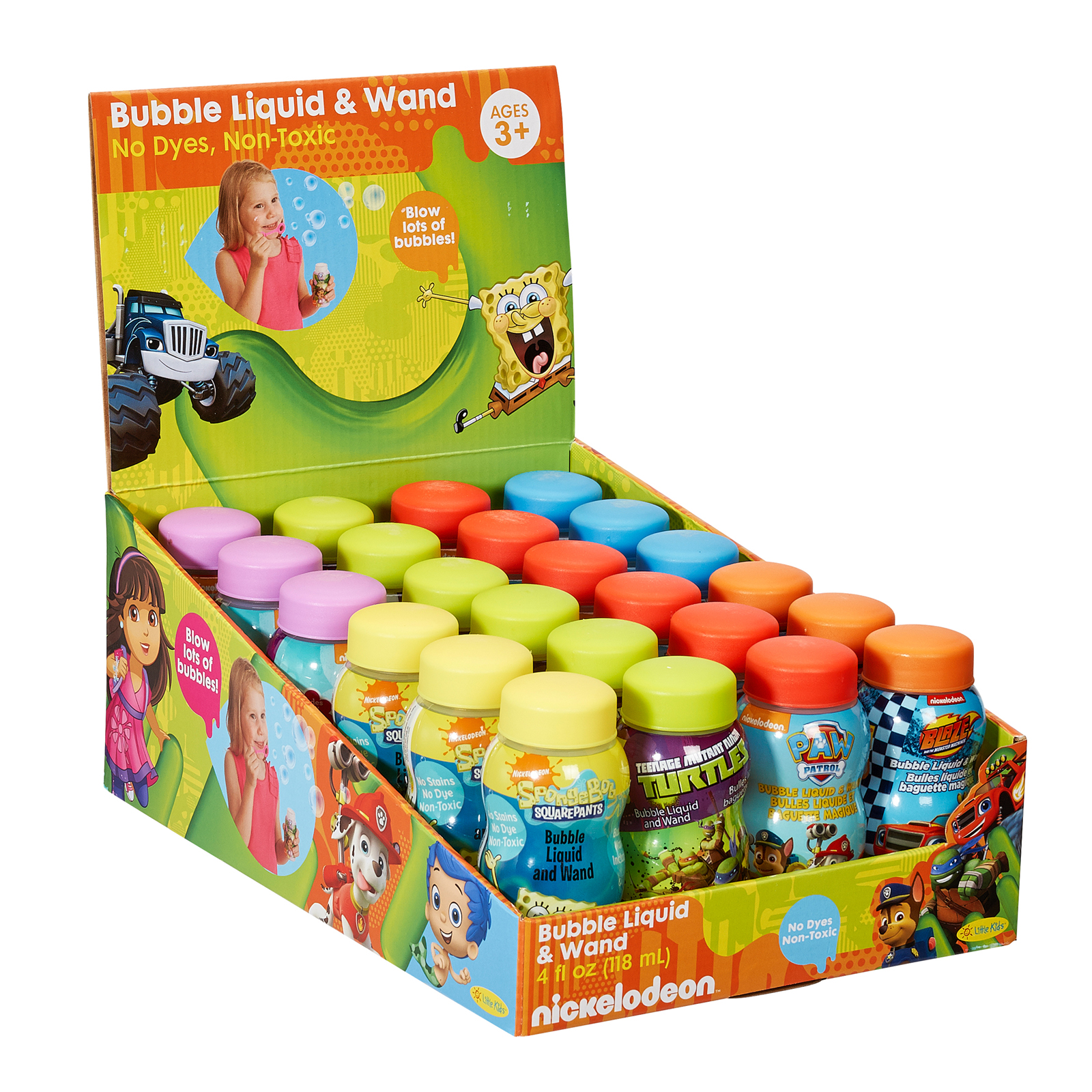 Little Kids Nickelodeon 24 Pack of 4 Fluid Ounce Bubbles with Wands Little Kids Nickelodeon 24 Pack of 4 Fluid Ounce Bubbles with Wands