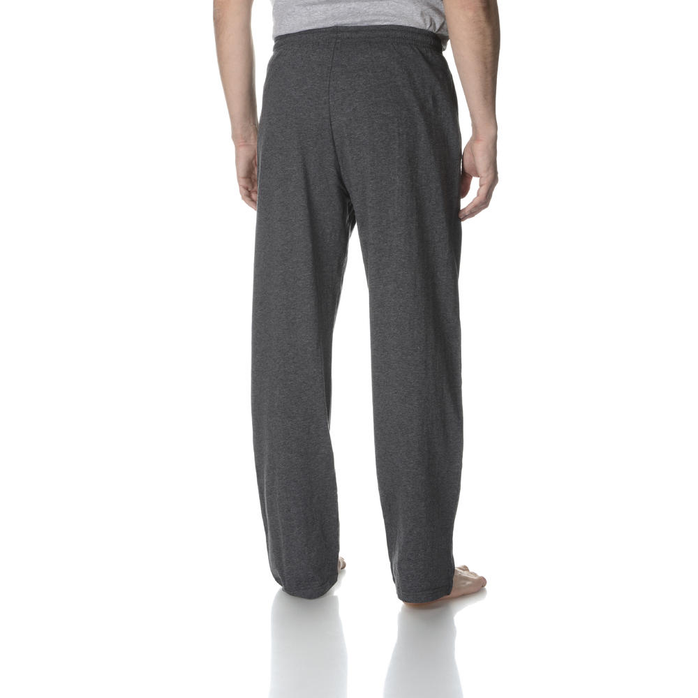 Hanes Men's 2PK Solid Navy and Charcoal Grey Knit Jersey Pants - Online Exclusive